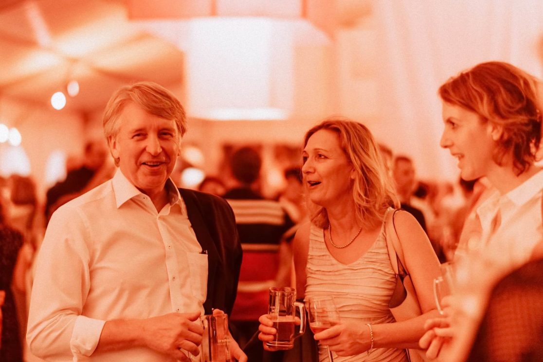 Gäste beim Open-Air-Festival des Deutschen Films in Ludwigshafen am Rhein