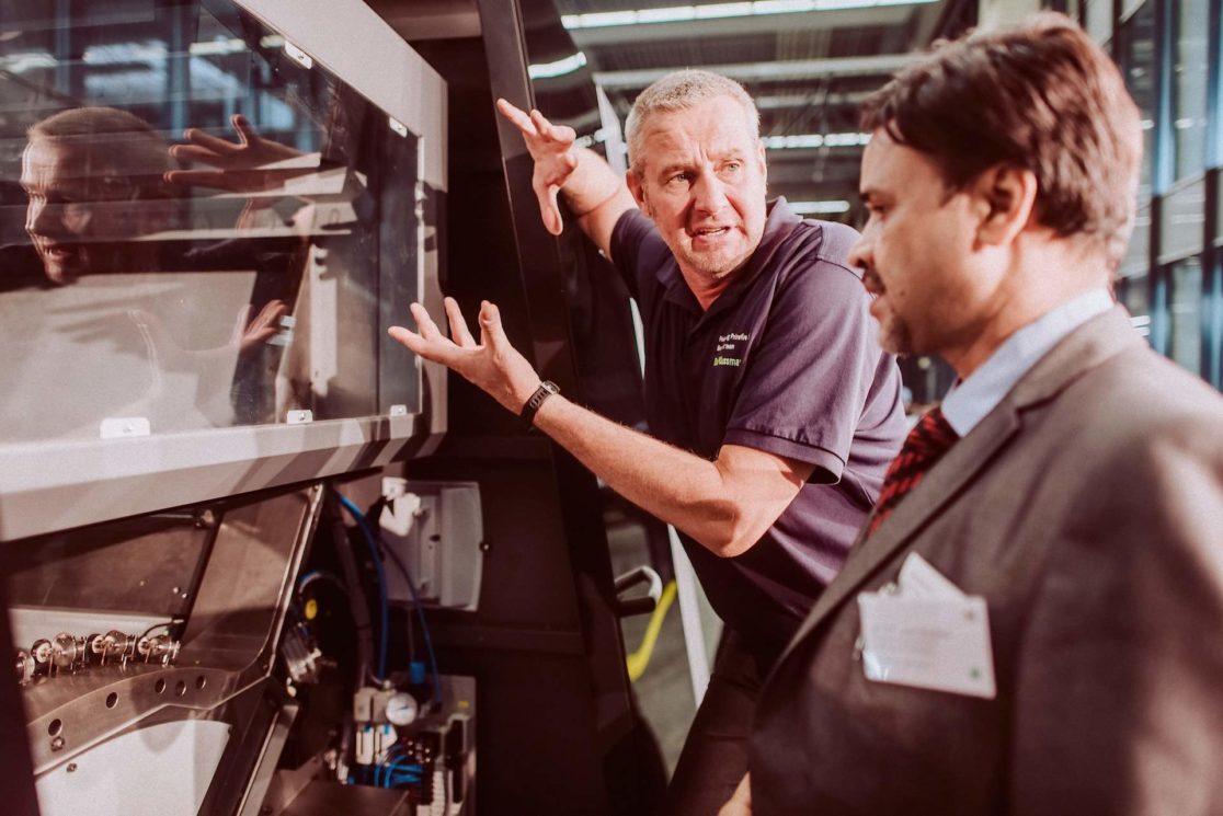 Druckwalzen einer Maschine bei Heidelberger Druckmaschinen