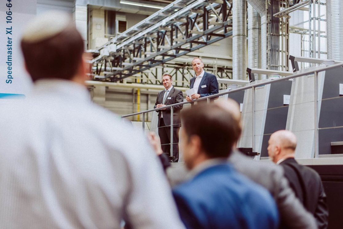 Eventatmosphäre bei Heidelberger Druckmaschinen