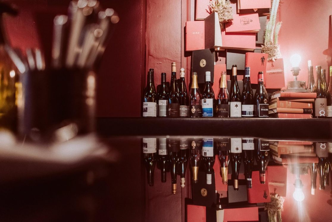 Wein im Coq au Vin Mannheim, Social-Media-Fotografie