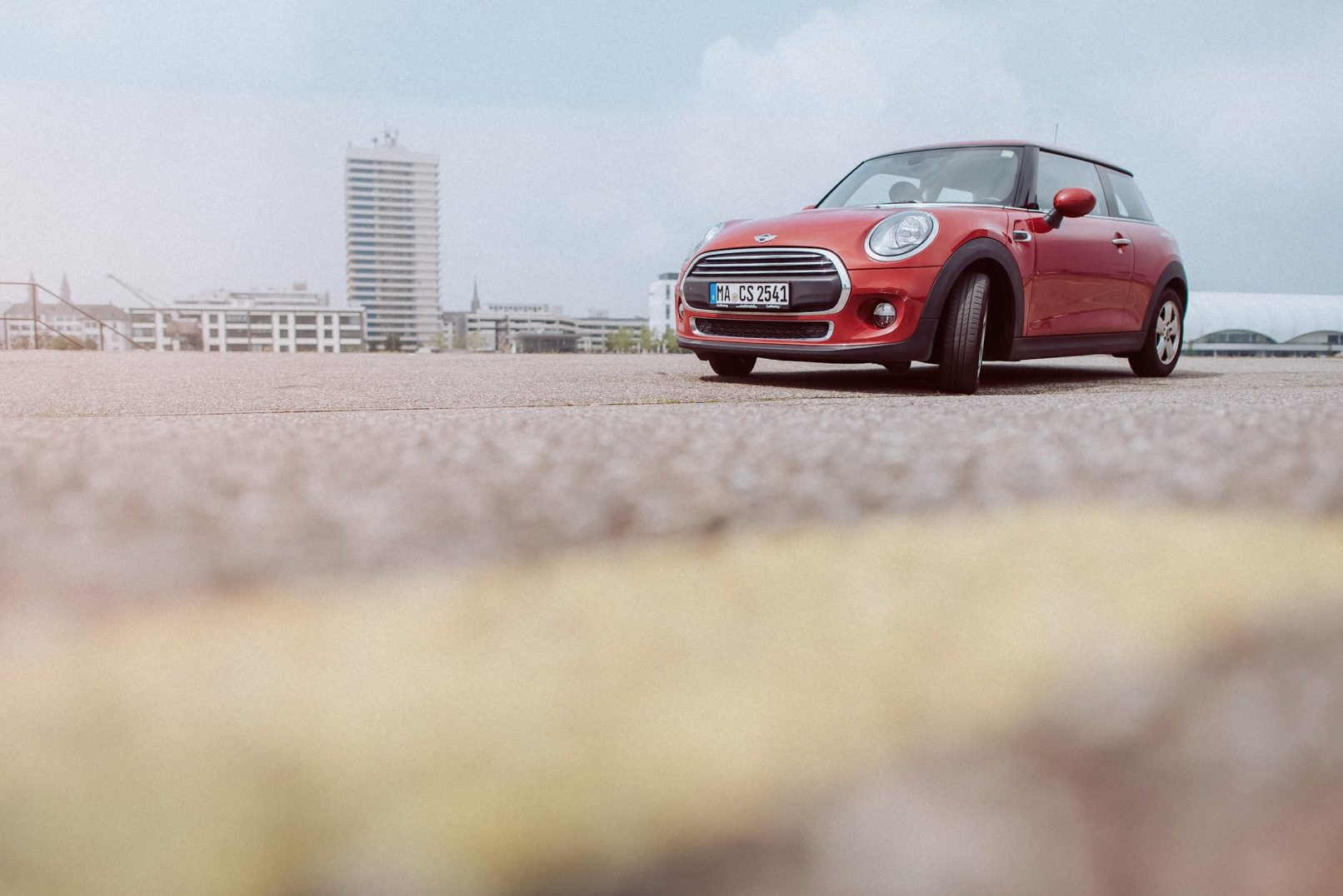 Stadtmobil Mini in Mannheim, Kampagnenfoto Rhein-Neckar