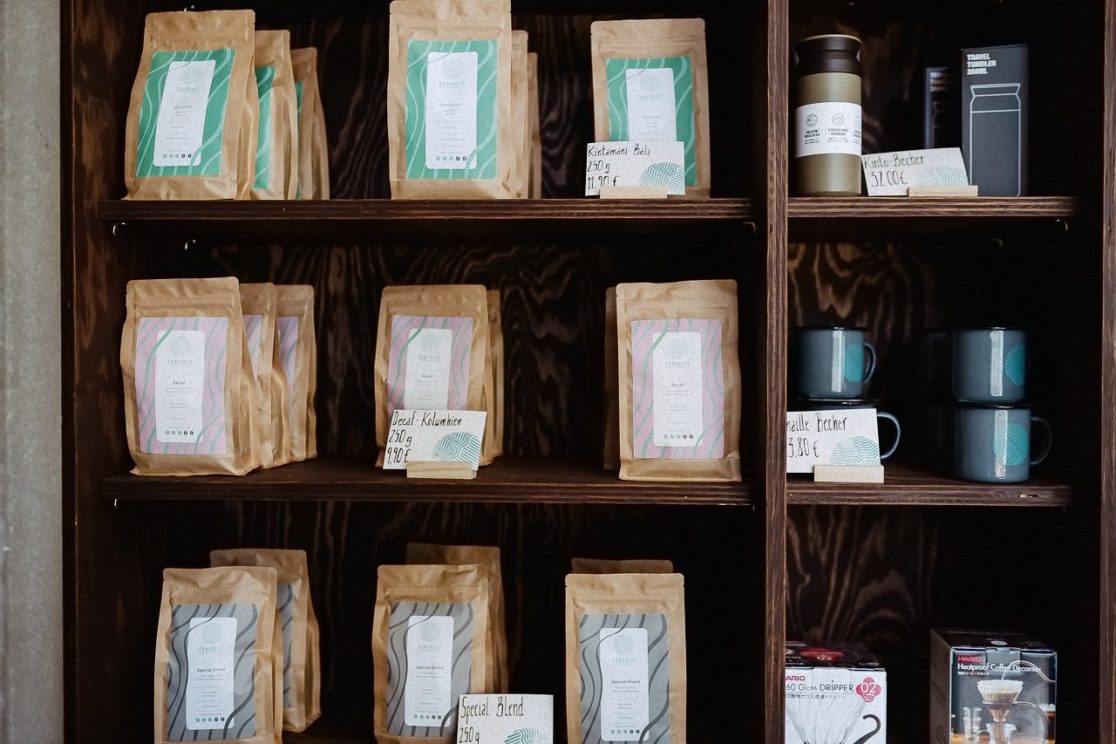 Produkte des Concrete Coffee Roasters in Szene gesetzt, Mannheim