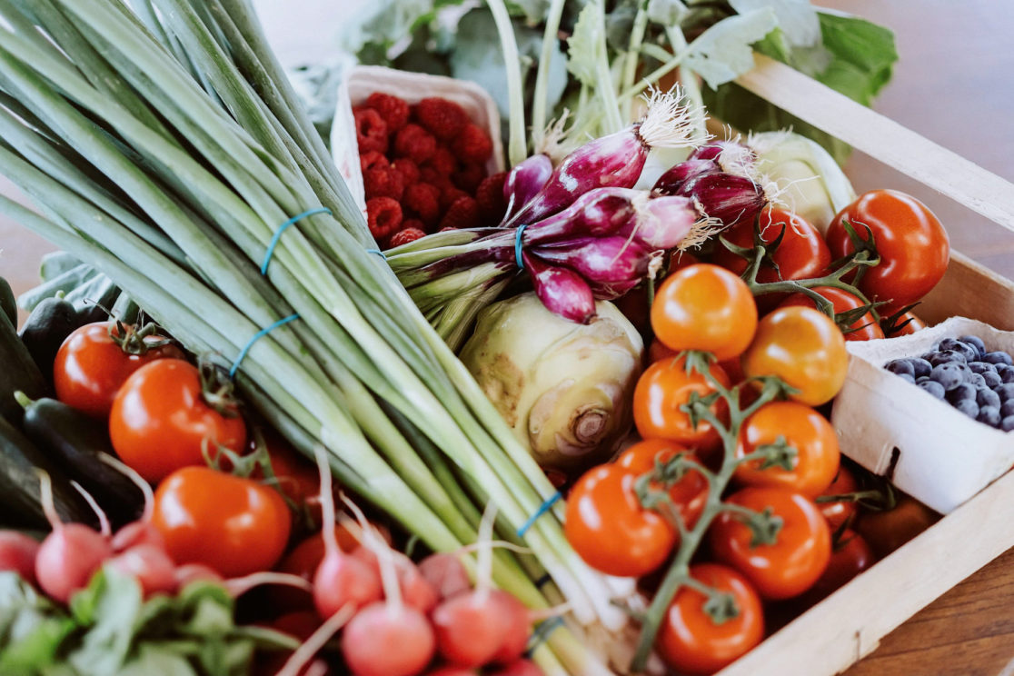 Gemüsekorb mit FESA-Produkten, Produktfotografie